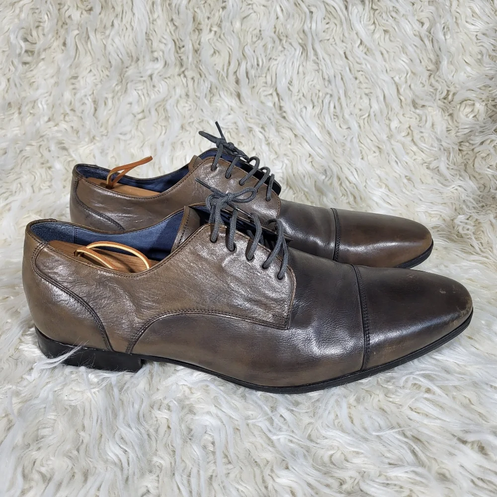 Corneliani Leather Oxford Men's Shoes Size 10